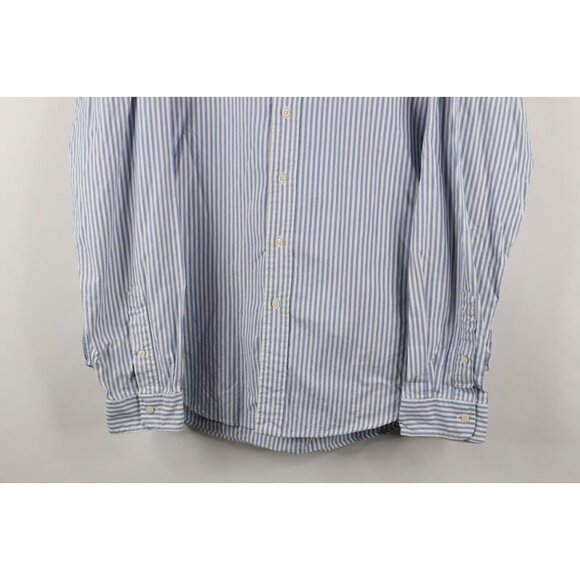 Vtg 90s Ralph Lauren Mens XL Classic Fit Striped Oxford Cotton Button Down Shirt - Picture 3 of 12